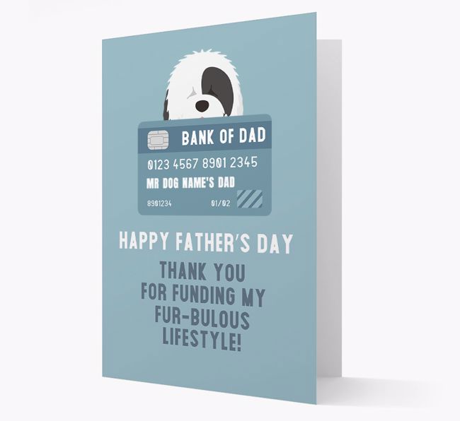 Personalised 'Bank of Dad' Card with {breedFullName} Icon